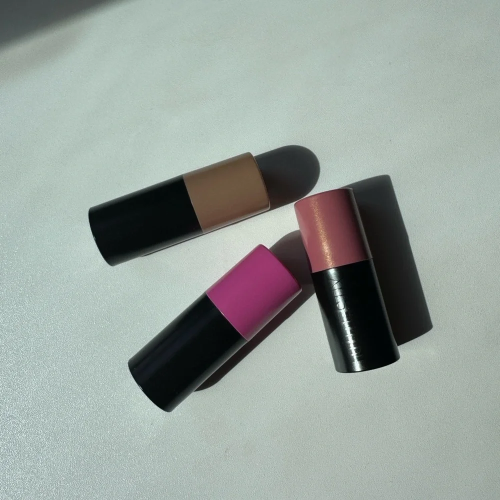 NUDESTIX Glow Core All Over Face Blush +bronzer Trio